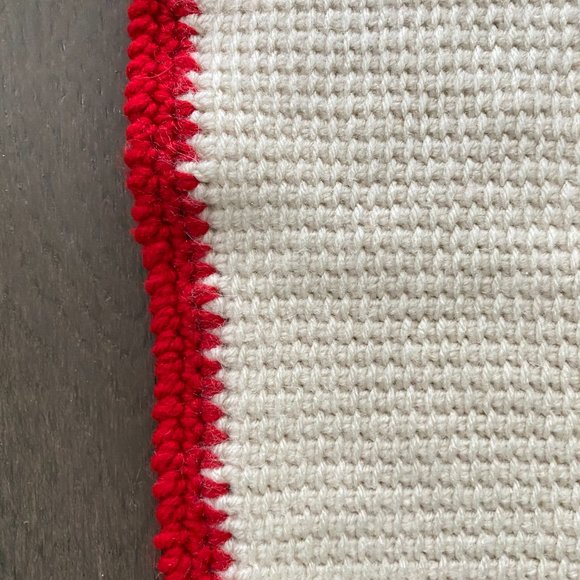 Vintage Knitted Mickey Mouse Blanket Throw Needlecraft Cross Stitch Handmade - Picture 4 of 4